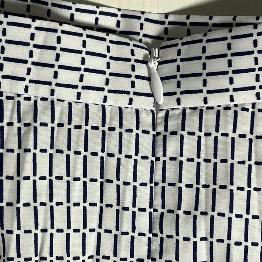 LACOSTE Pleated Skirt , Size 42/10, White/Thermal Blue  NWT MSRP 195